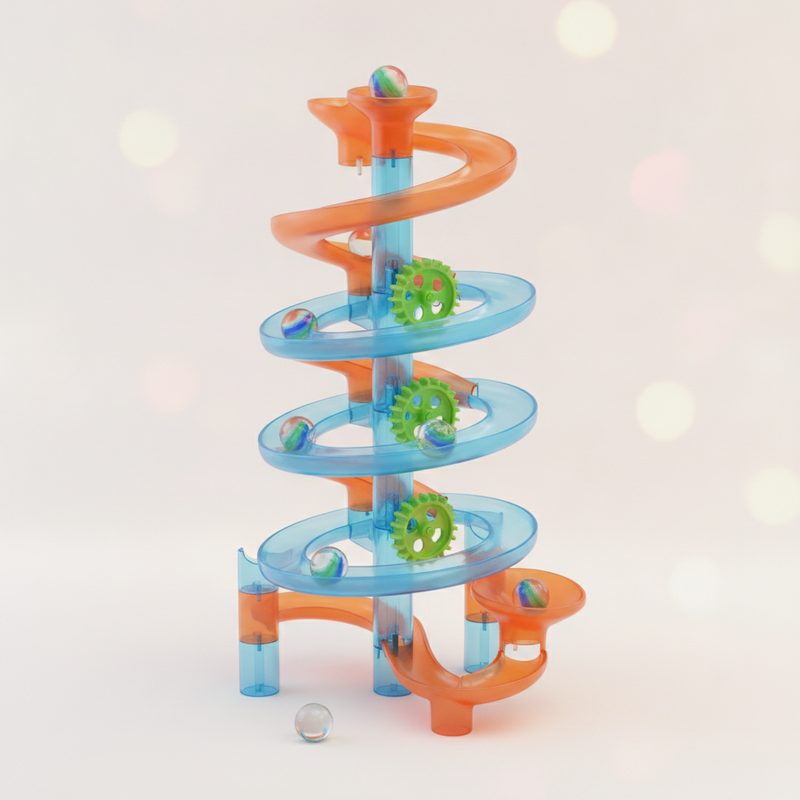 Illustration of Build-Your-Own Marble Run Set