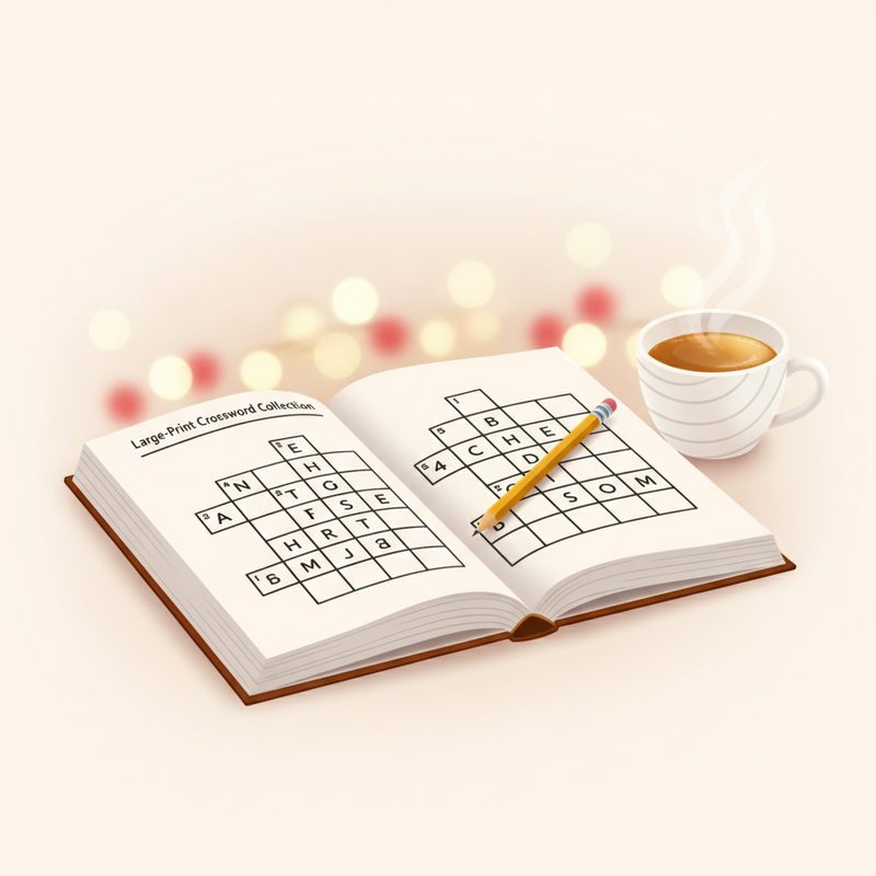 Illustration of Large-Print Crossword Collection