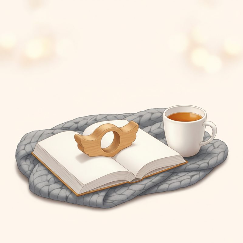 Illustration of Thumb Page Holder for Readers