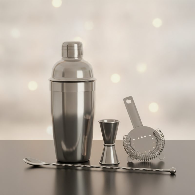 Illustration of Boston Cocktail Shaker Set