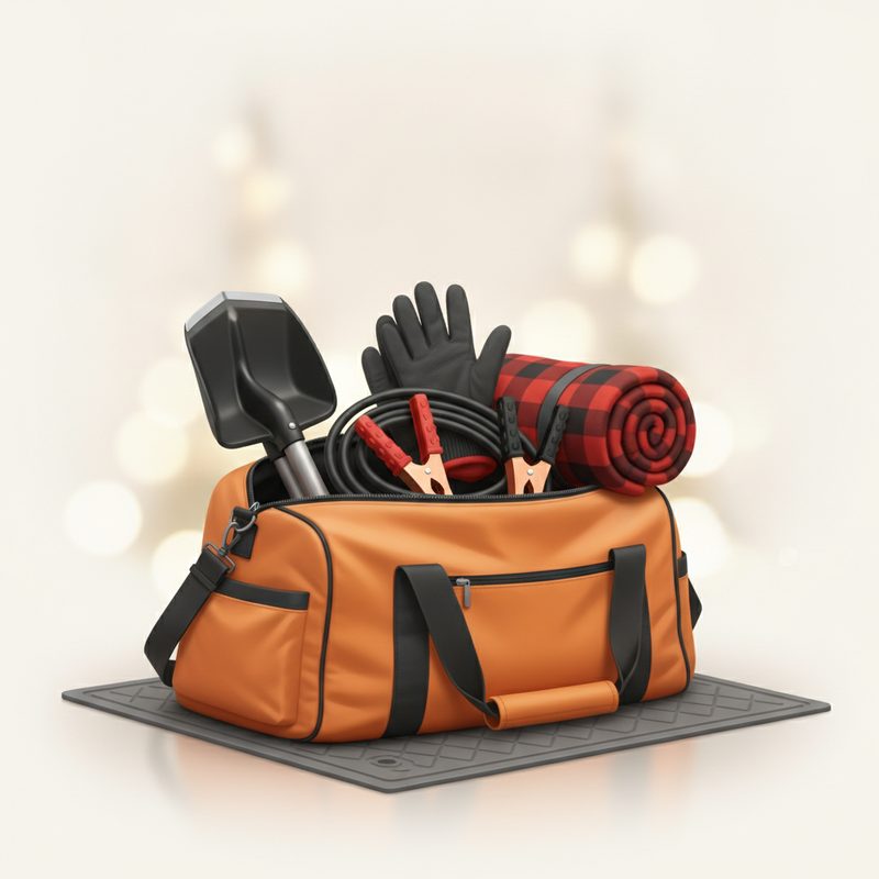 Illustration of Winter Car Emergency Kit