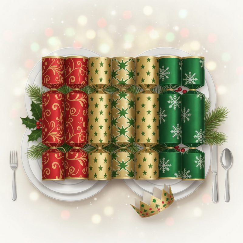 Illustration of Christmas Crackers (12 Pack)