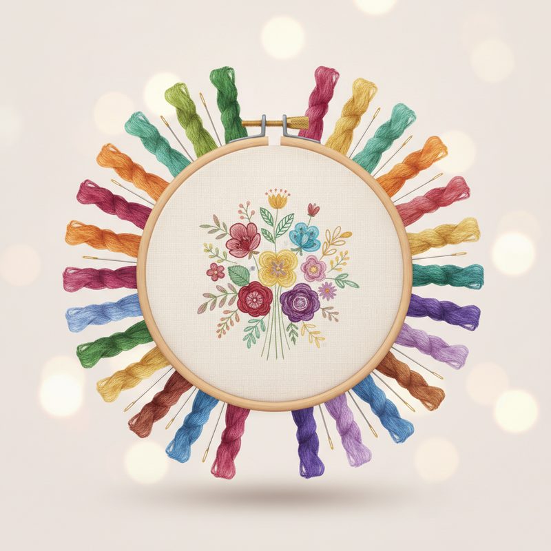 Illustration of Embroidery Starter Kit