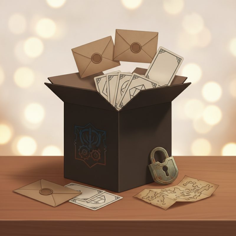 Illustration of Escape Room Game Box