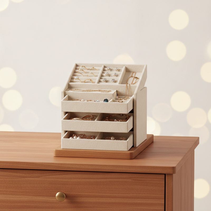 Illustration of Stackable Jewelry Organizer
