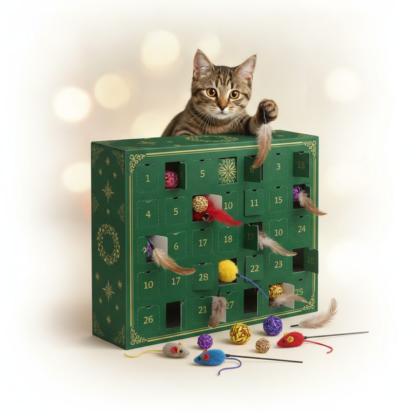 Illustration of Cat Toy Advent Calendar