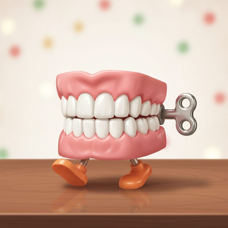 Illustration of Wind-Up Chattering Teeth