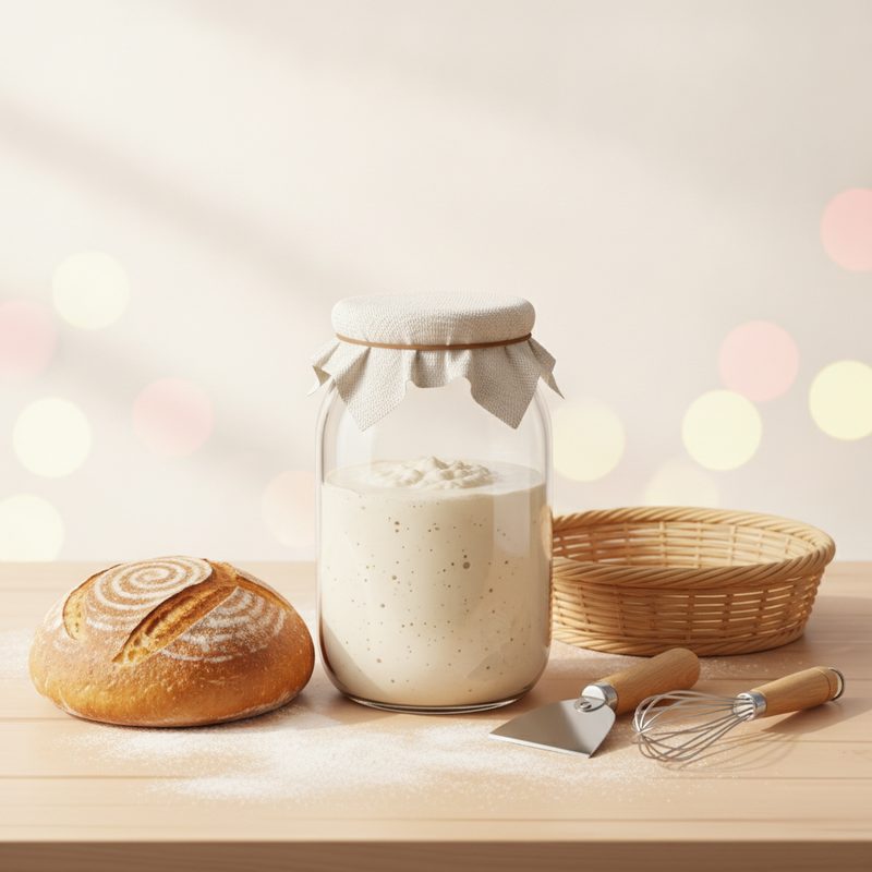 Illustration of Sourdough Starter Kit