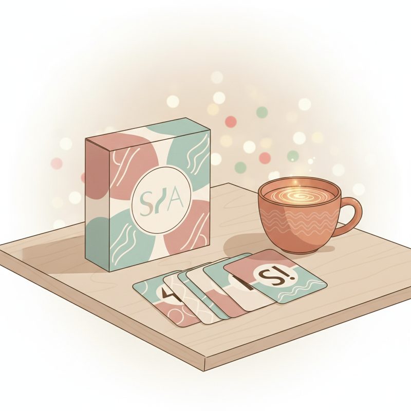 Illustration of Sarcastic Affirmation Card Deck