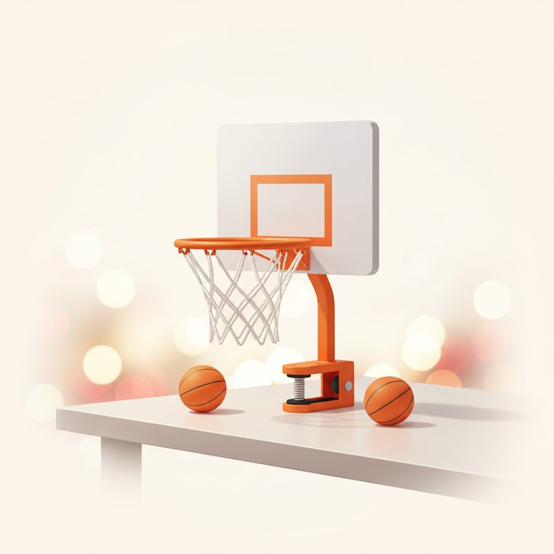 Illustration of Mini Desktop Basketball Hoop