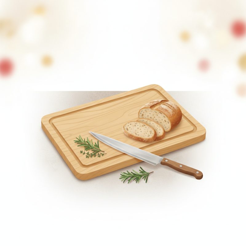 Illustration of Maple Wood Cutting Board