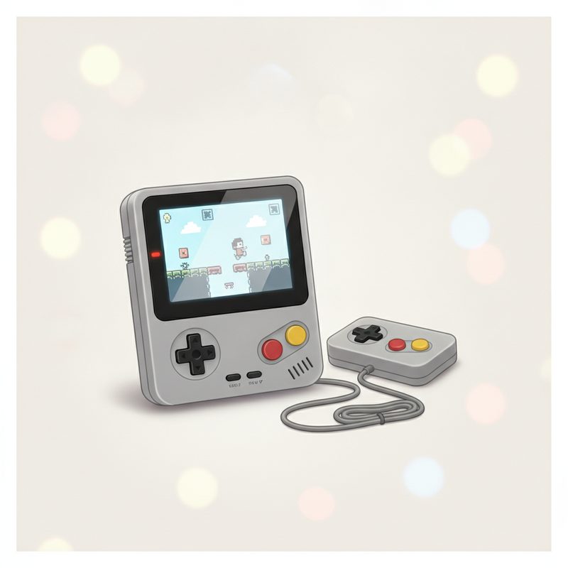 Illustration of Retro Mini Game Console