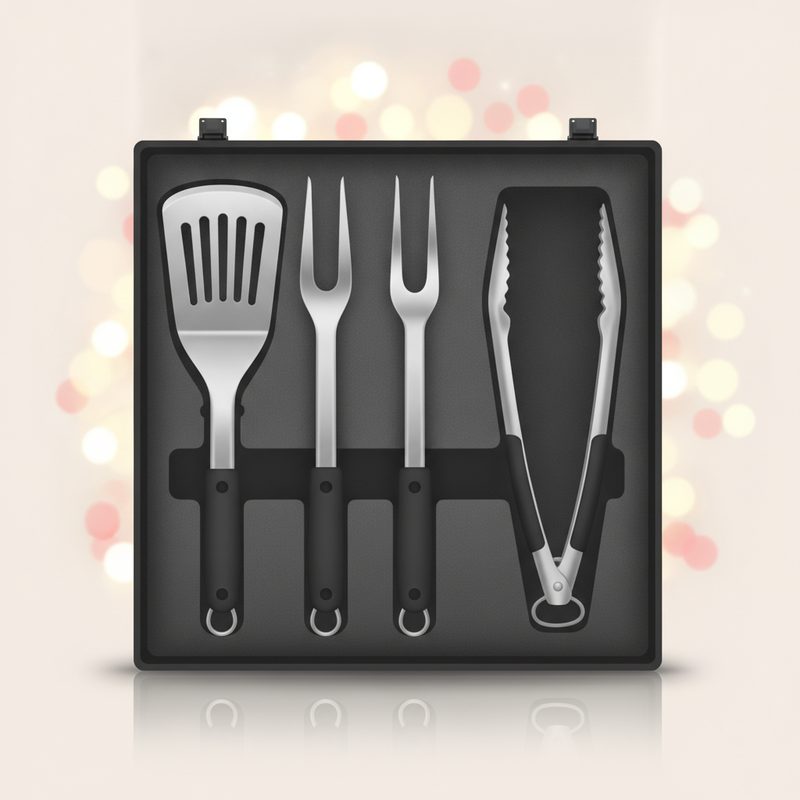 Illustration of Heavy-Duty BBQ Tool Set