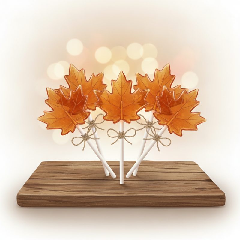 Illustration of Maple Candy Lollipops