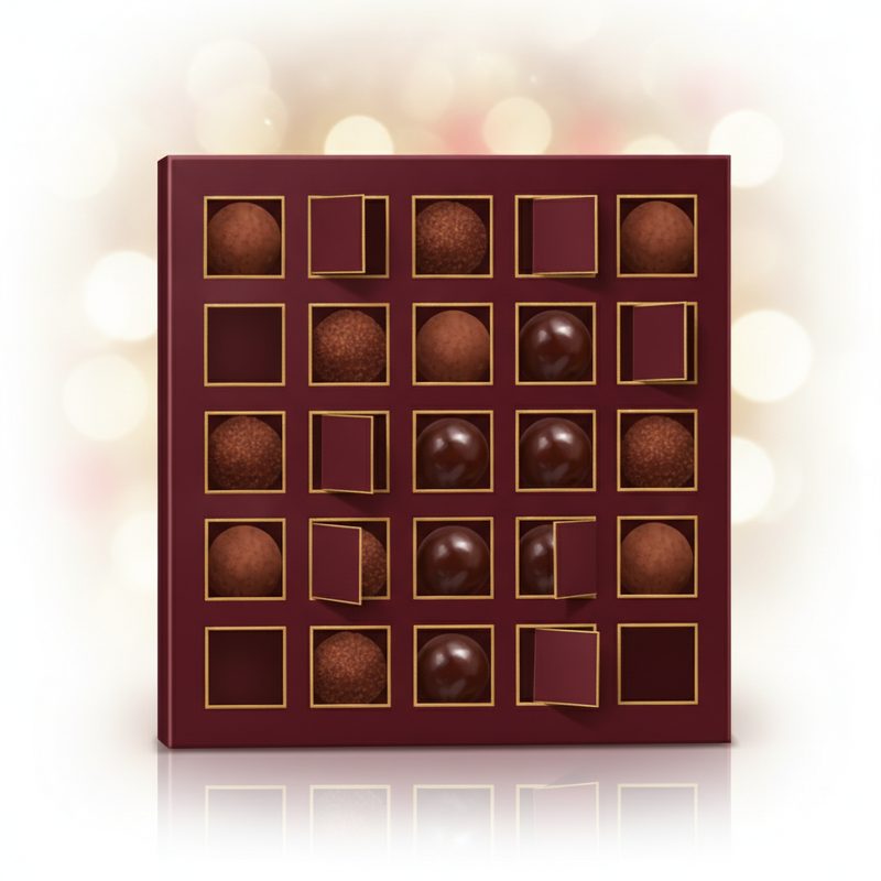 Illustration of Chocolate Truffle Advent Calendar