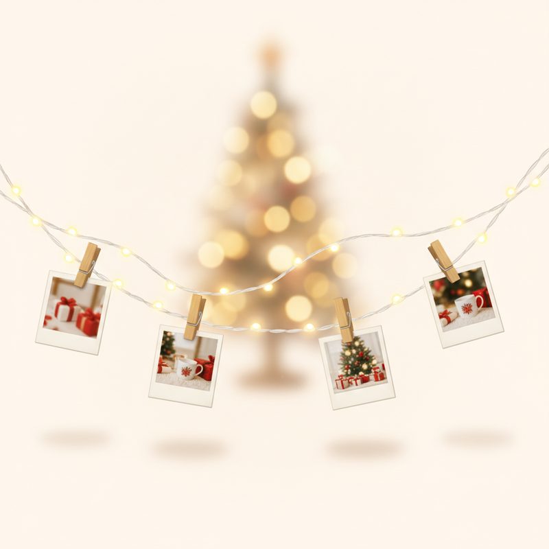 Illustration of Photo Clip String Lights