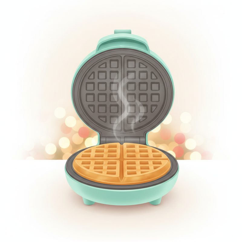 Illustration of Mini Waffle Maker