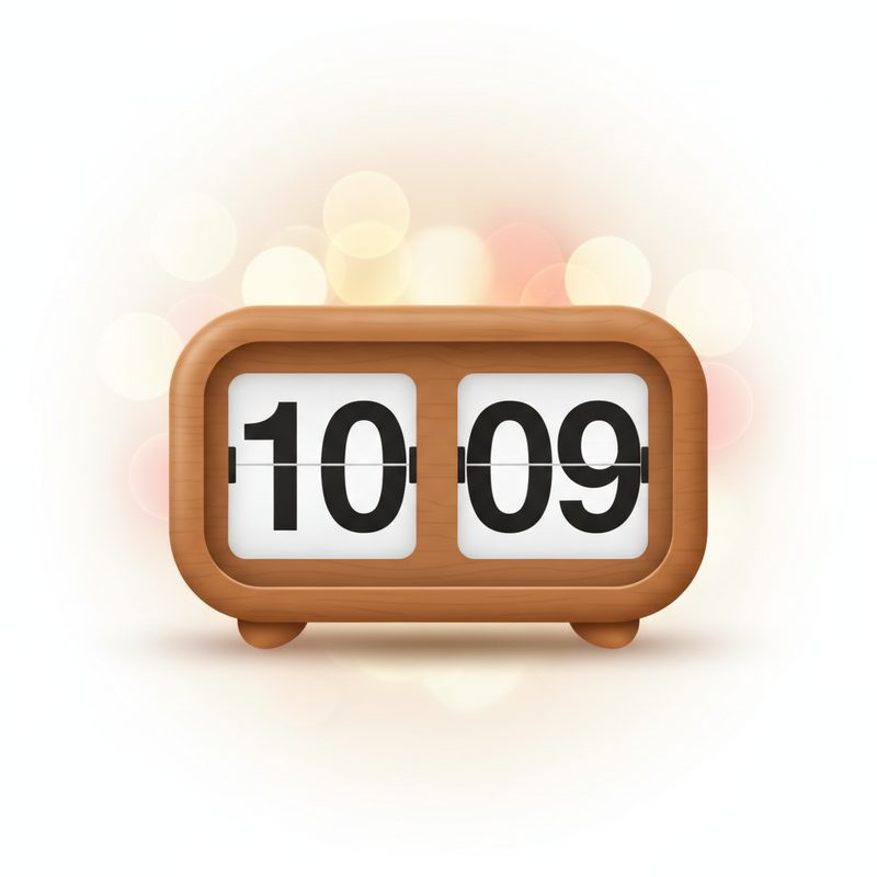 Illustration of Retro Flip Clock