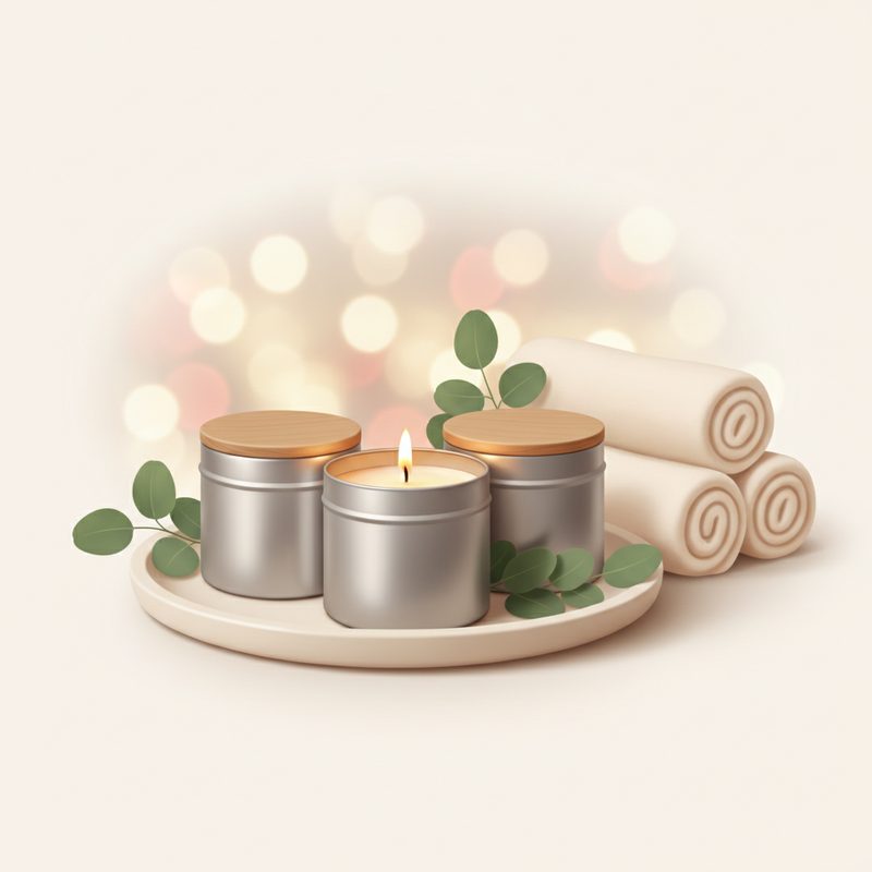 Illustration of Massage Candle Set