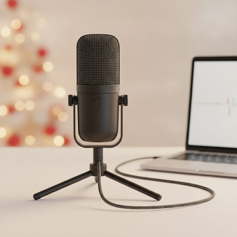 Illustration of USB Podcast Microphone