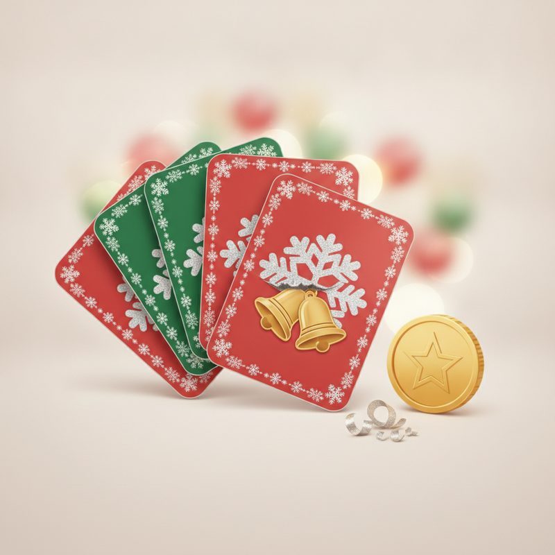 Illustration of Holiday Scratch-Off Game Cards