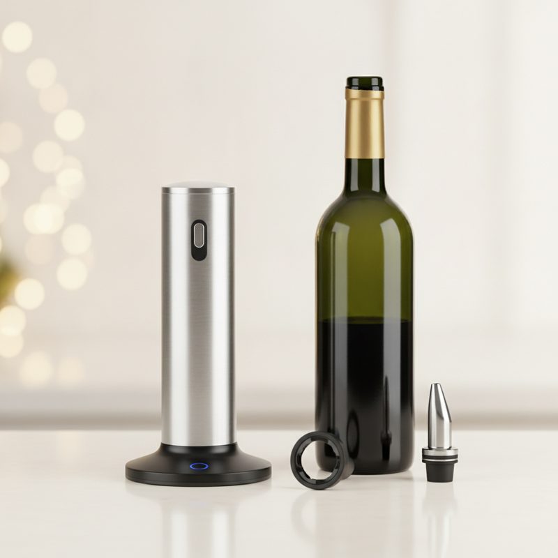 Illustration of Electric Wine Opener Set