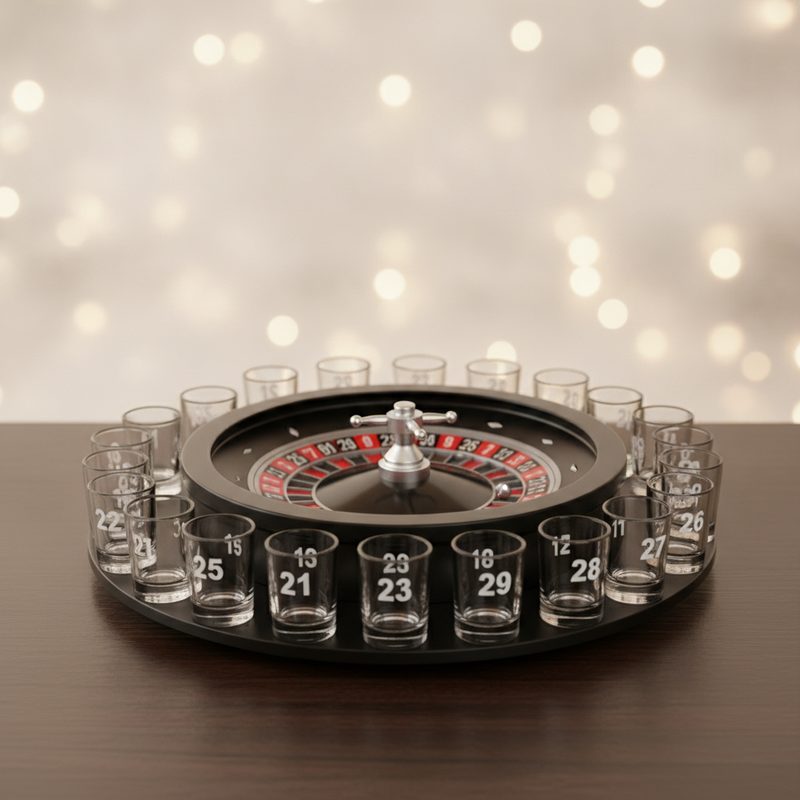 Illustration of Shot Glass Roulette Game