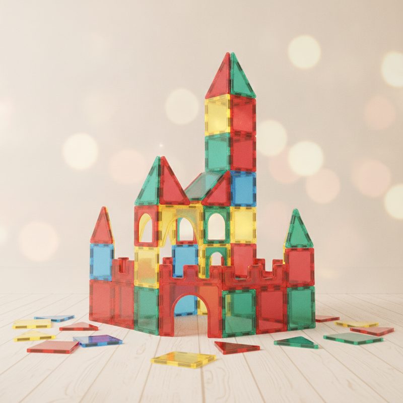 Illustration of Magnetic Tiles (100 Piece)
