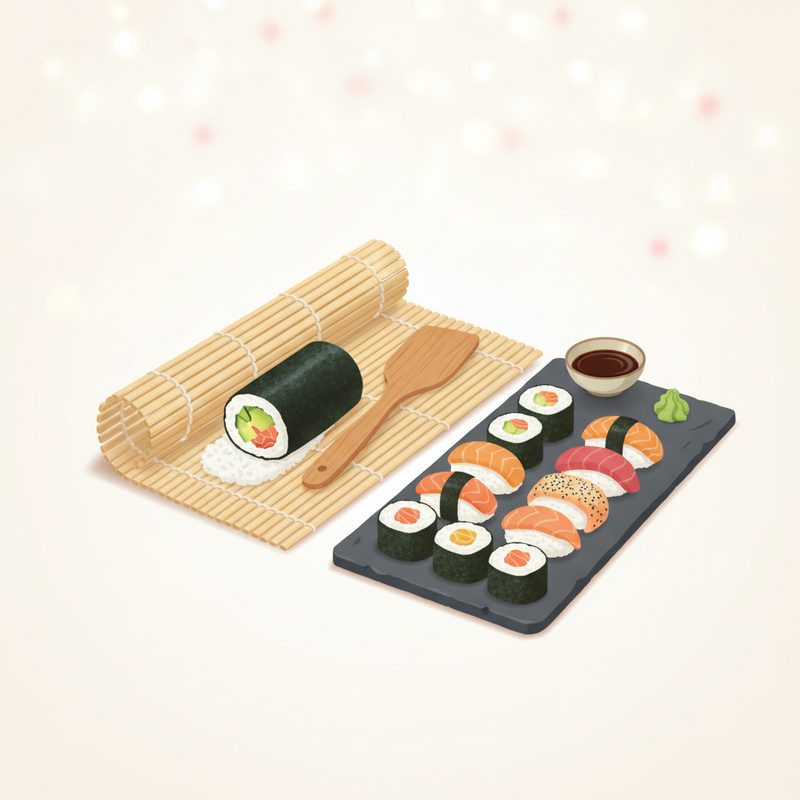 Illustration of Sushi Making Kit