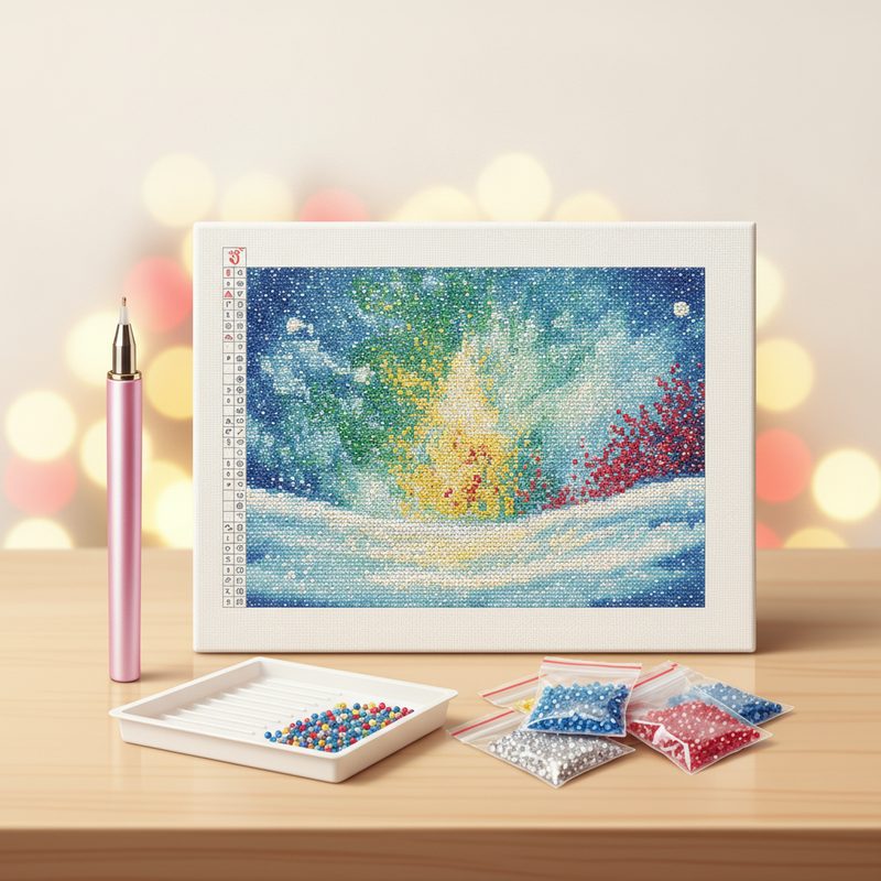 Illustration of Diamond Painting Kit