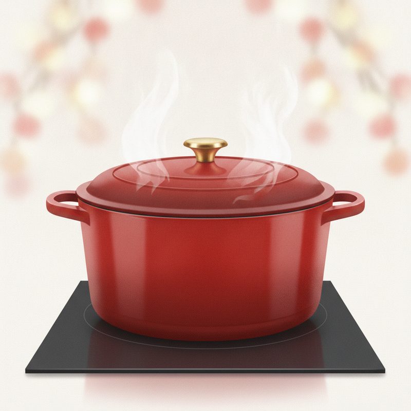 Illustration of Enameled Dutch Oven
