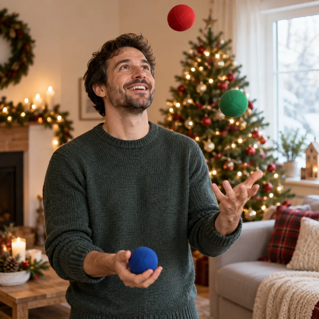 Representative photo-style image of juggling — generated, not a specific product