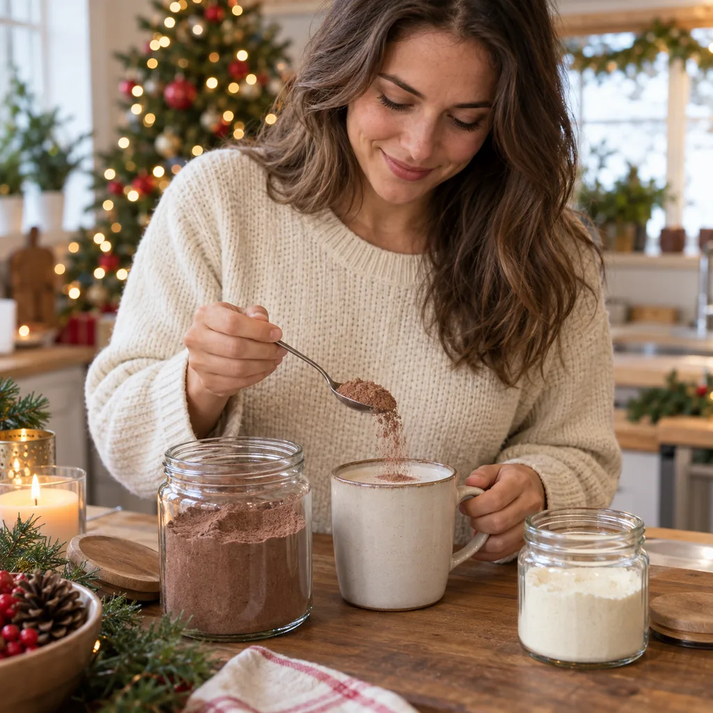 Representative photo-style image of powdered beverage mixes — generated, not a specific product
