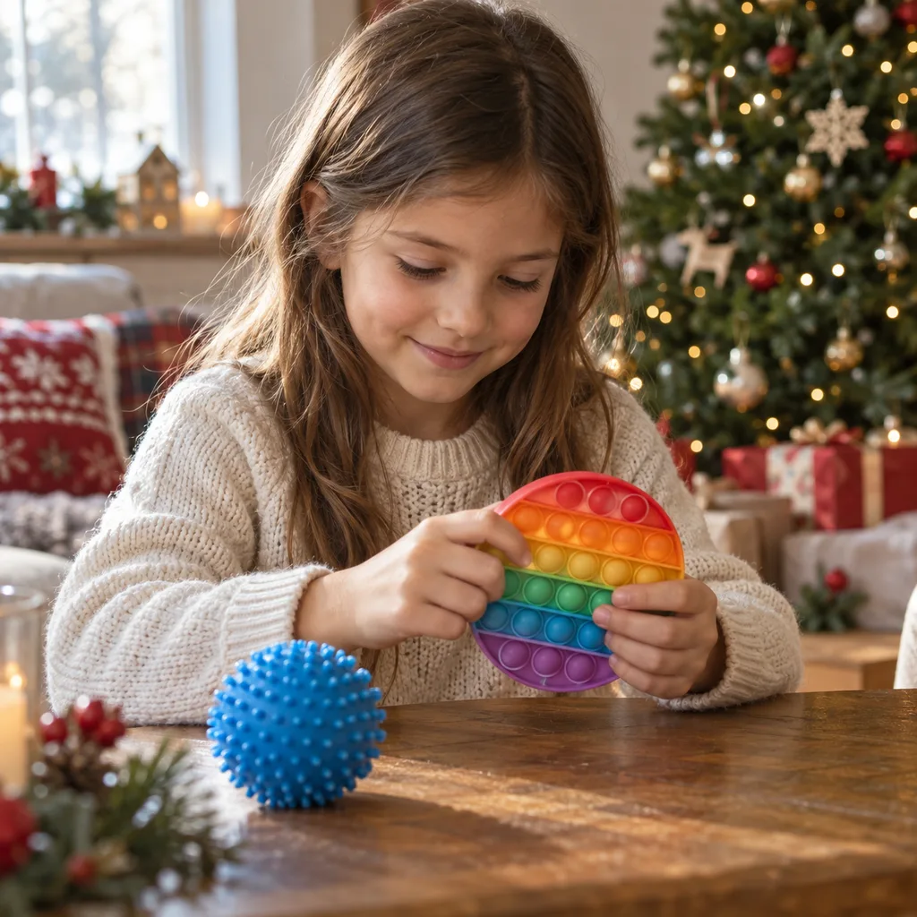 Representative photo-style image of sensory toys — generated, not a specific product
