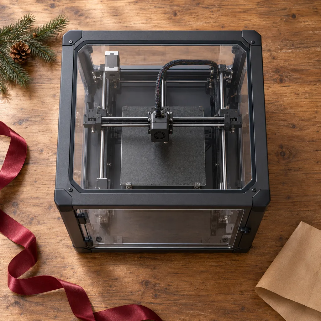 Representative photo-style image of 3d printer safety enclosure — generated, not a specific product