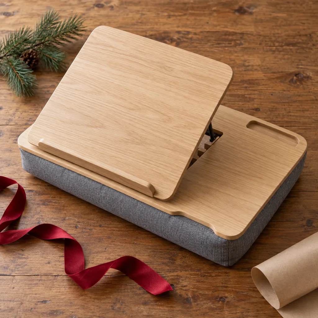 Representative photo-style image of adjustable lap desk — generated, not a specific product