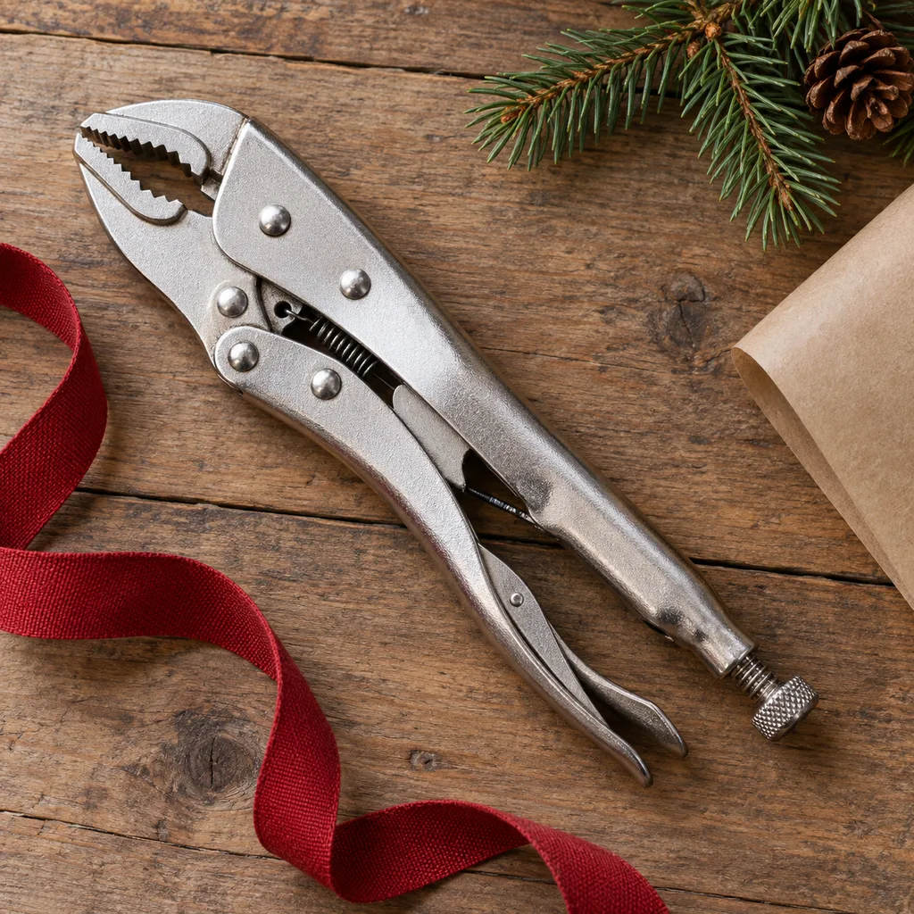 Representative photo-style image of adjustable locking pliers — generated, not a specific product