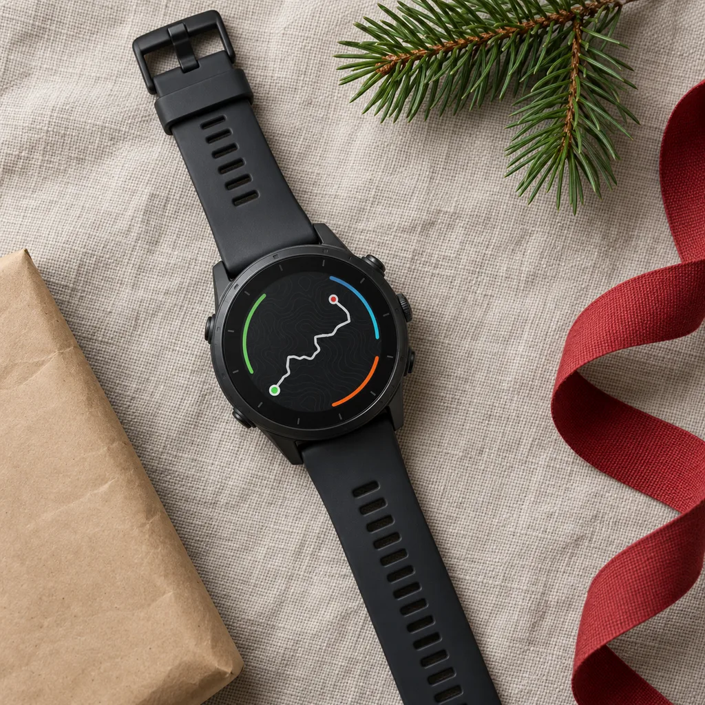 Representative photo-style image of advanced gps sports tracking watch — generated, not a specific product