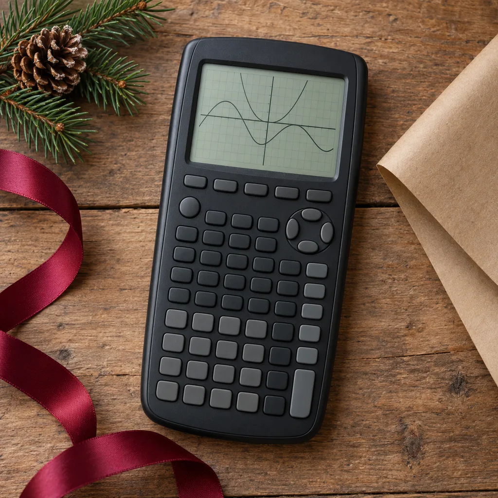 Representative photo-style image of advanced graphing calculator — generated, not a specific product