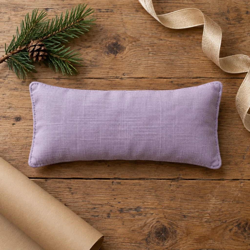 Representative photo-style image of aromatherapy lavender eye pillow — generated, not a specific product