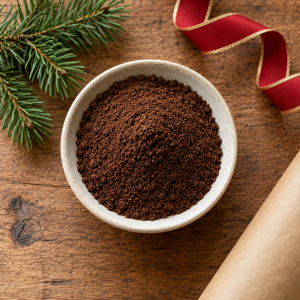 Representative photo-style image of artisanal ground coffee blend — generated, not a specific product