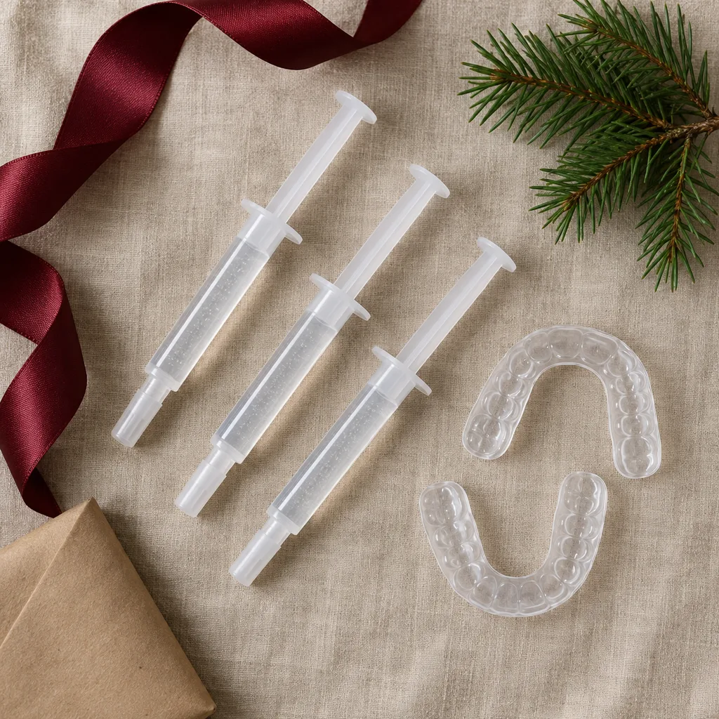 Representative photo-style image of at-home whitening gel kit — generated, not a specific product