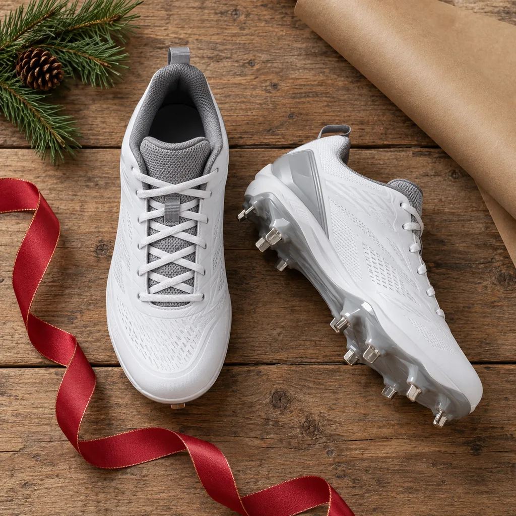 Representative photo-style image of athletic baseball cleats — generated, not a specific product