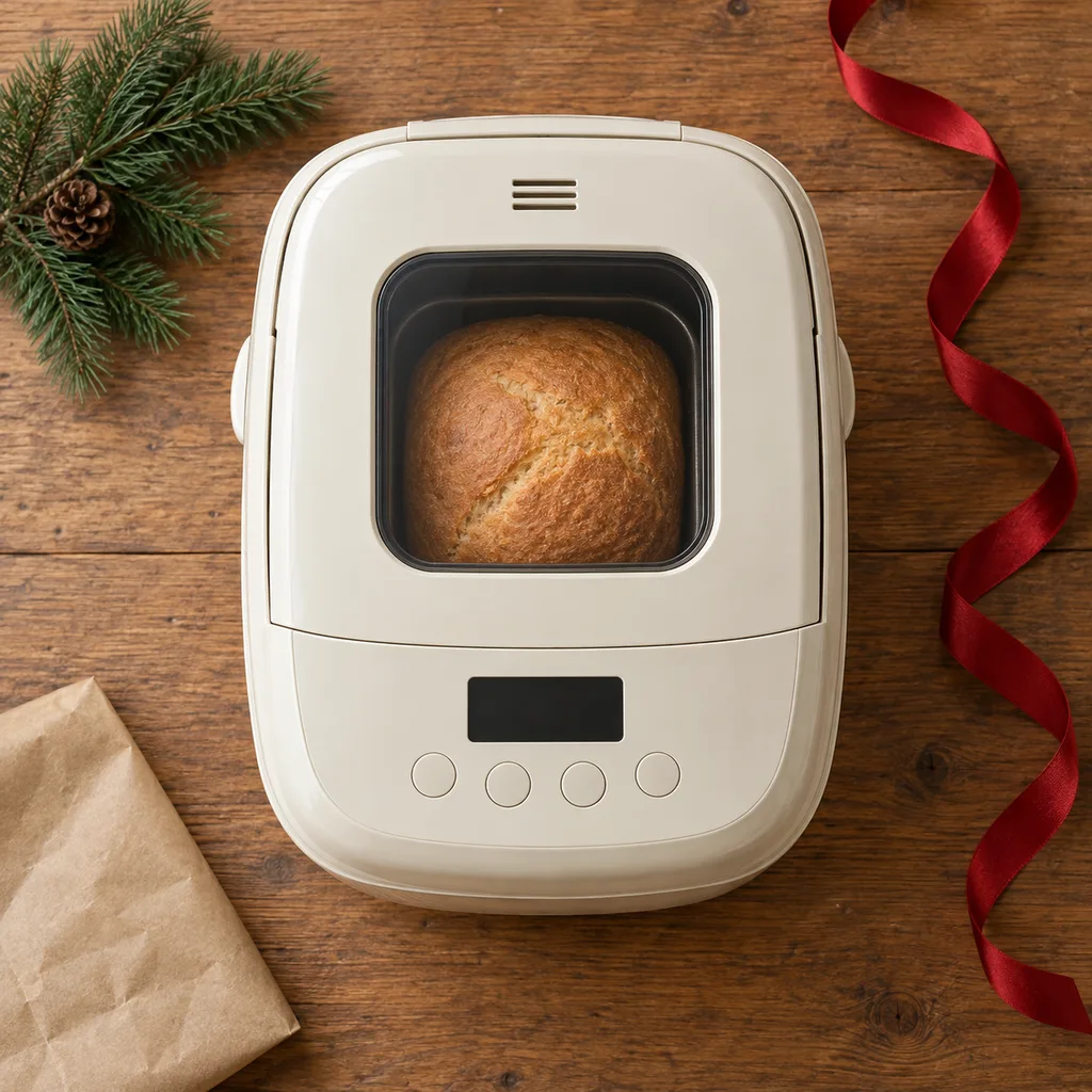 Representative photo-style image of automatic bread maker — generated, not a specific product