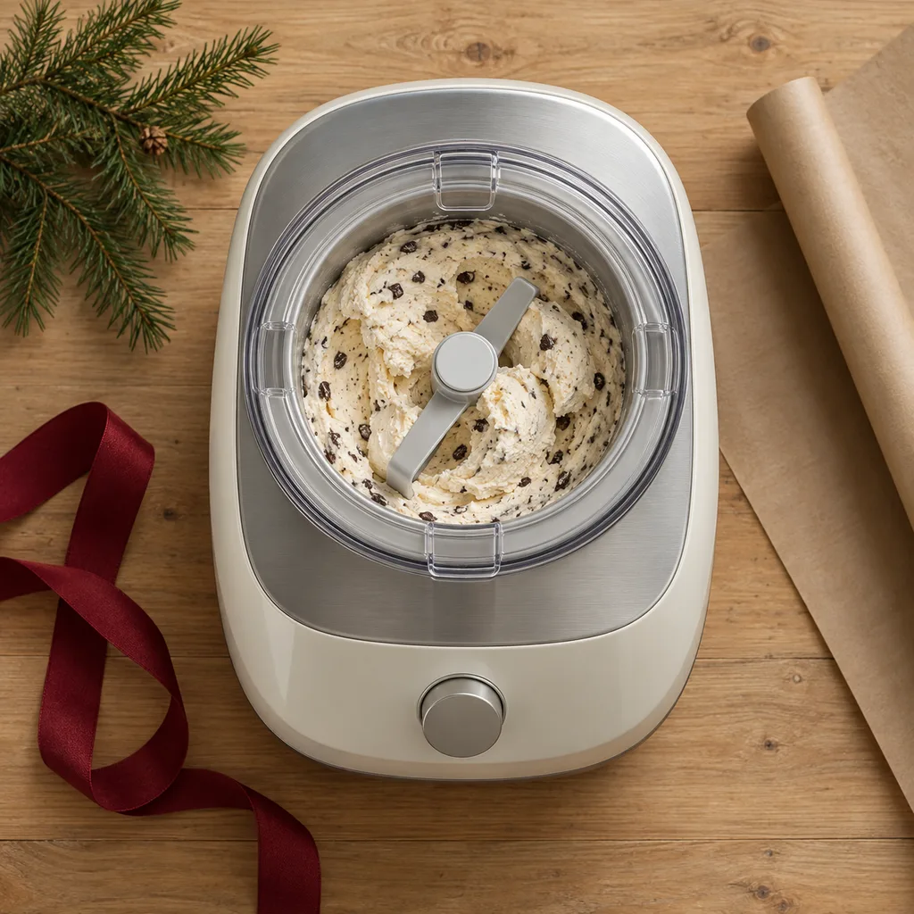 Representative photo-style image of automatic frozen dessert maker — generated, not a specific product