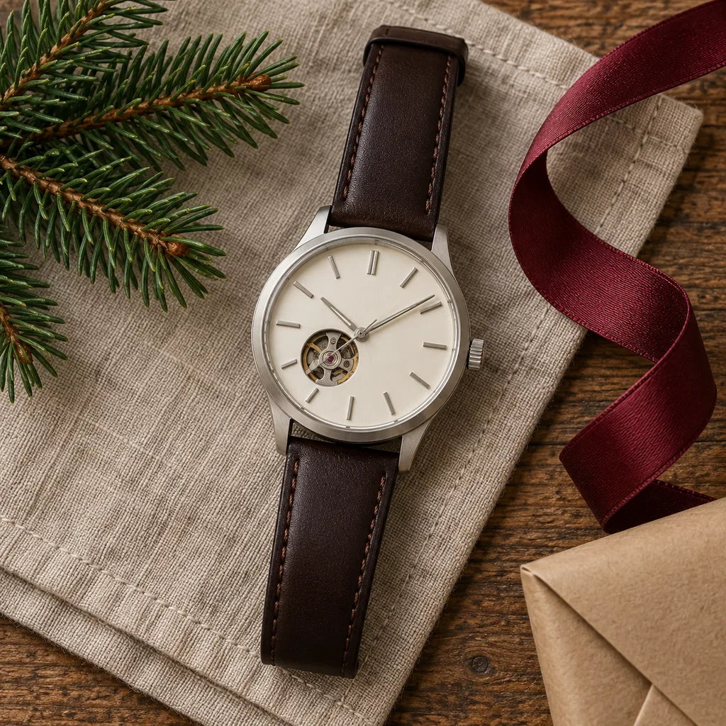 Representative photo-style image of automatic movement watch — generated, not a specific product