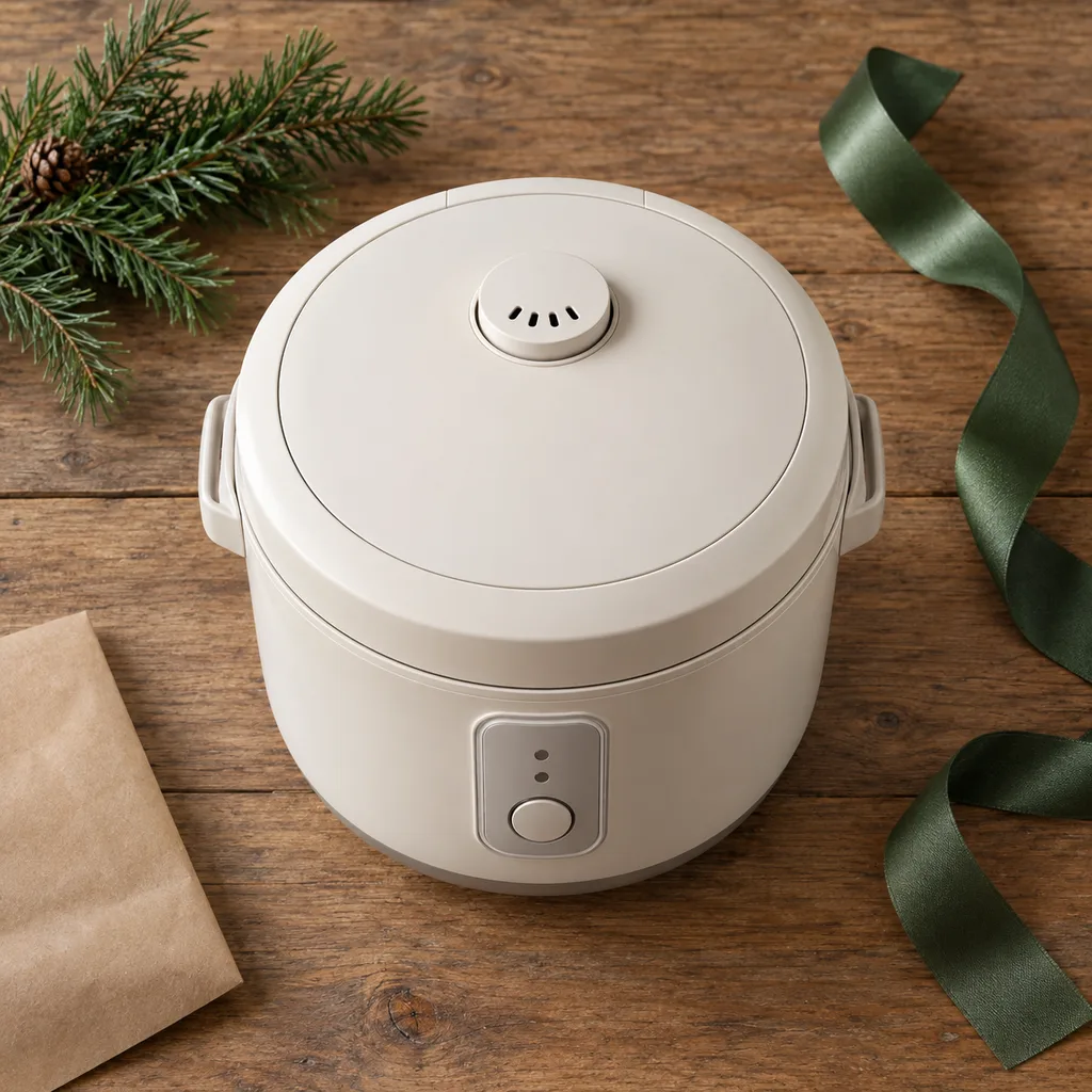Representative photo-style image of automatic rice cooker — generated, not a specific product