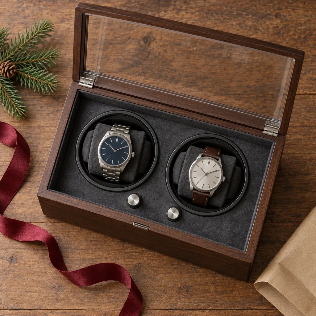 Representative photo-style image of automatic watch winder case — generated, not a specific product
