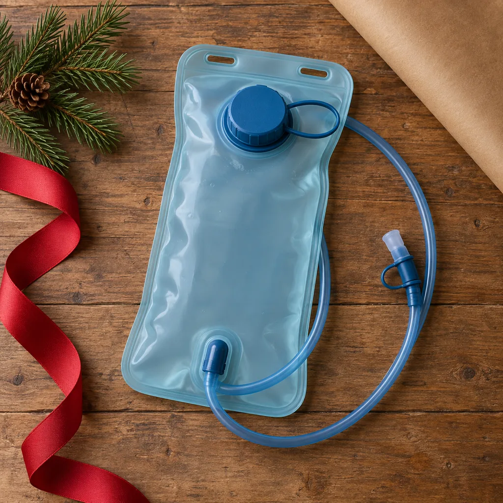 Representative photo-style image of backpack hydration reservoir — generated, not a specific product