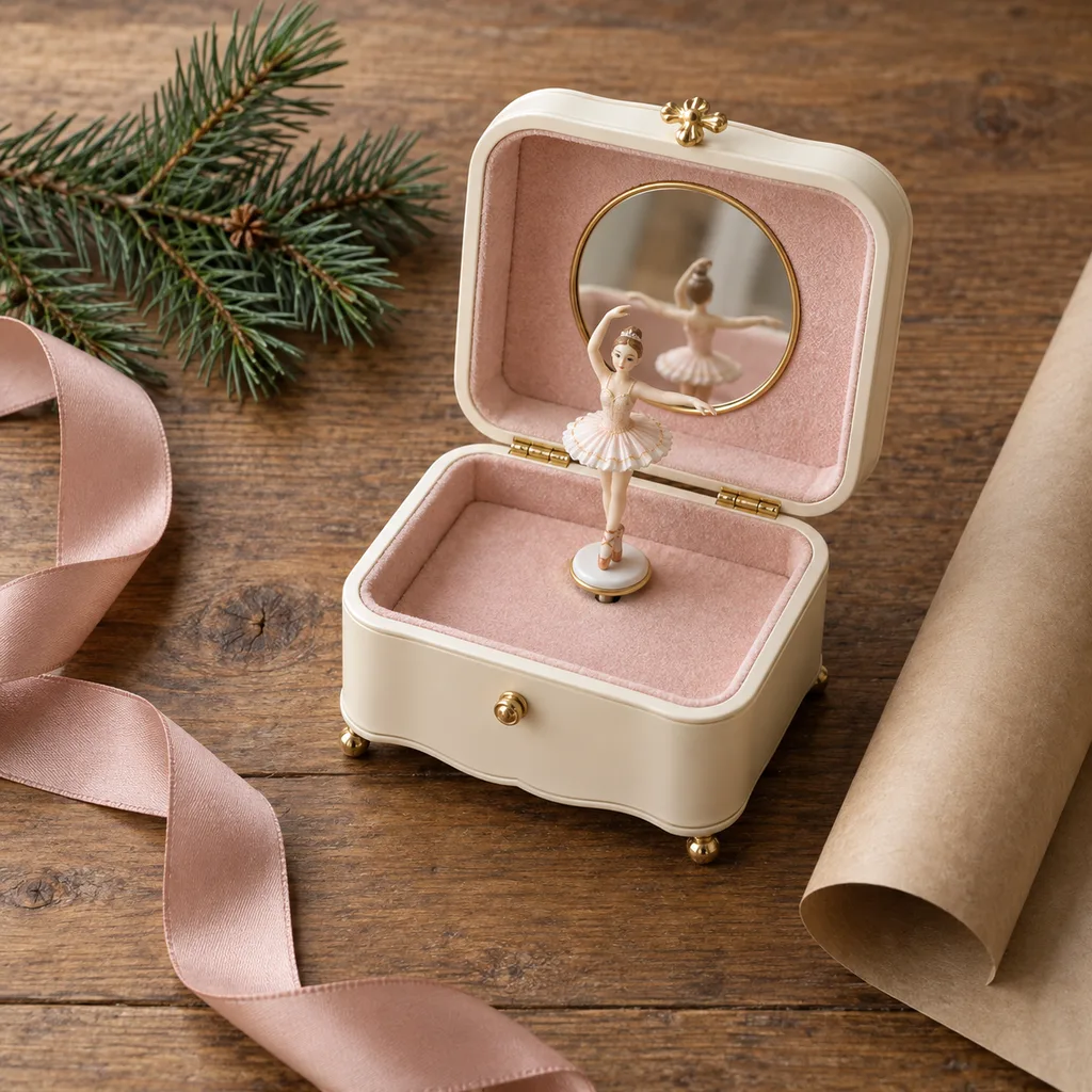 Representative photo-style image of ballerina music box — generated, not a specific product